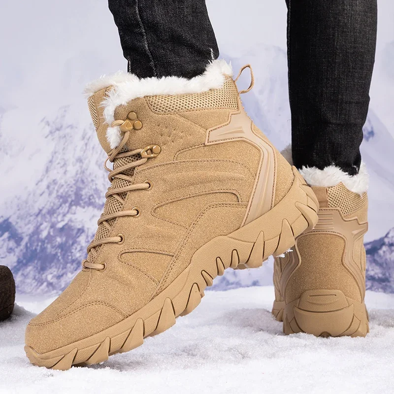 Waterproof Winter Boot - Men Winter Tactical Boots Lace Up
