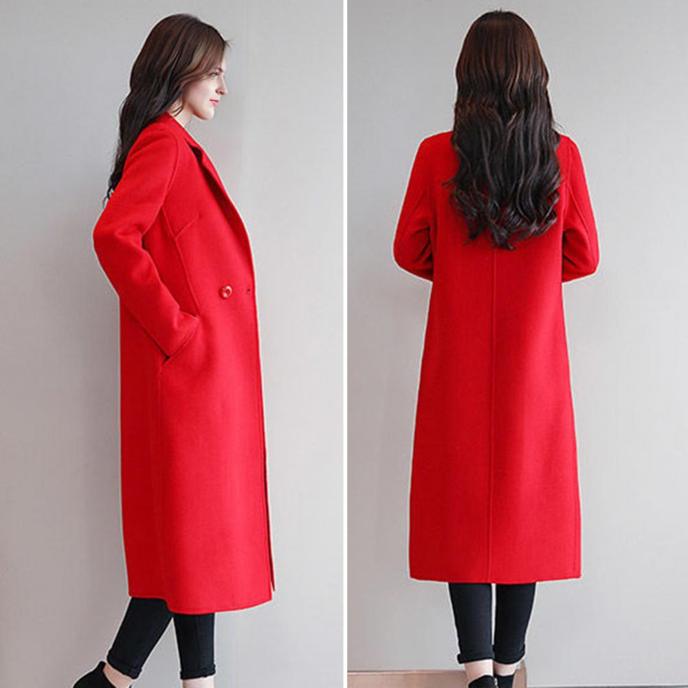 Women Wool Coat Wool Coat Wome - Wool Coat Peacoat ulasan dan harga