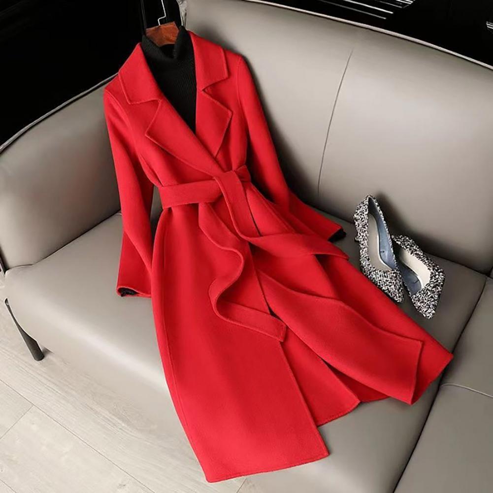 Women Wool Coat Womens Long Wo - Wool Coat Peacoat ulasan dan harga