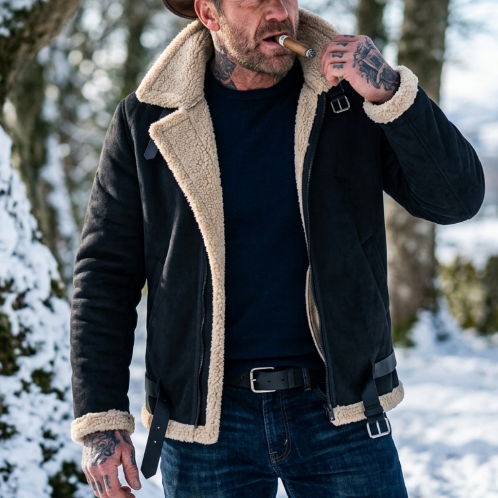 Men Winter Faux Suede Jacket F - Down Jacket Packable ulasan dan harga