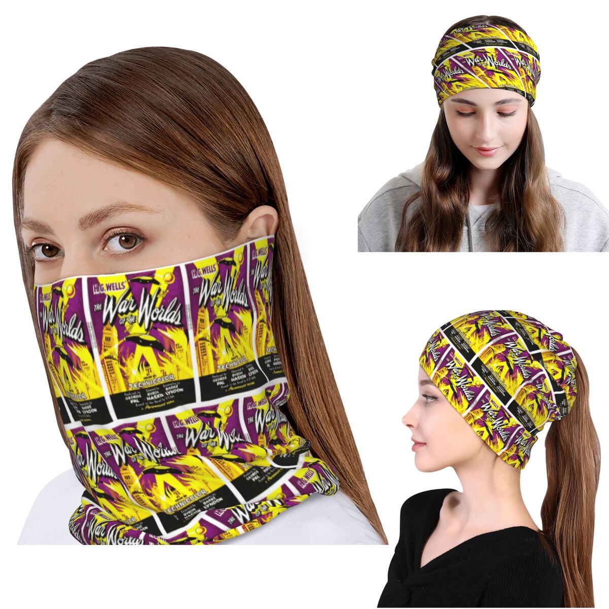 War Of The Worlds Bandana Neck - Knit Beanie Hat Warm ulasan dan harga