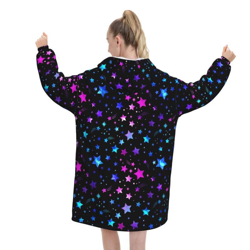 Space Galaxy Constellation Zod - Sherpa Hoodie Fleece ulasan dan harga